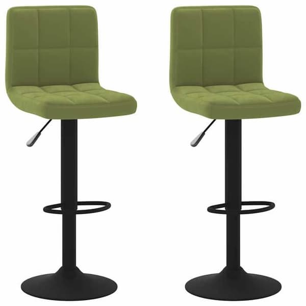Maison Exclusive - Baarijakkarat 2 kpl vaaleanvihreä sametti Ljusgrön