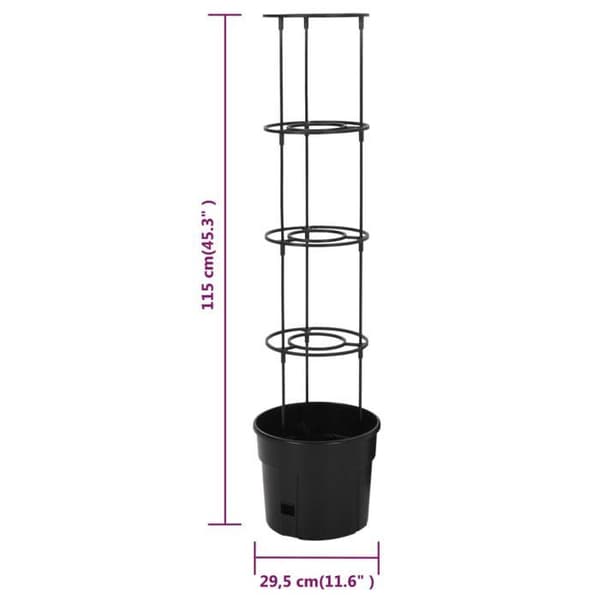 Maison Exclusive - Tomatplanter i Anthracite Ø29,5x115 cm Polypropylen antracit