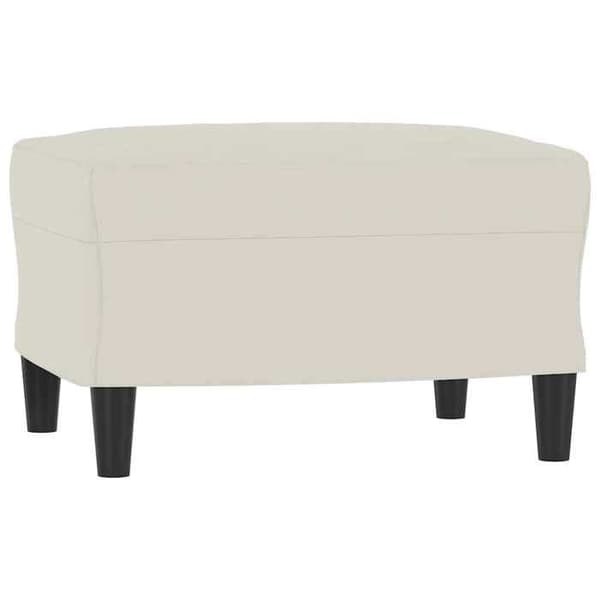 Maison Exclusive - Tuoli jalkatuella, Kermansävy, 60 cm Sametti