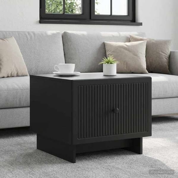 Maison Exclusive - Sort sofabord 49 x 50 x 40 cm Ingeniørtræ