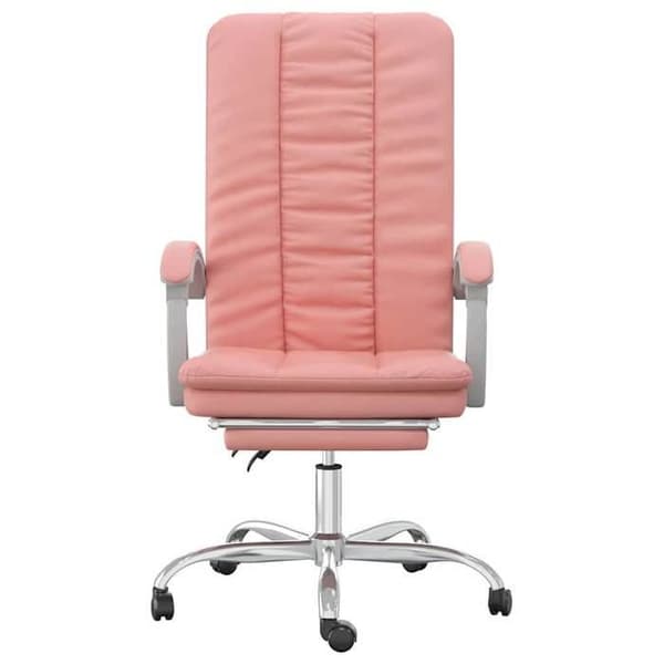 Maison Exclusive - Kontorstol med vippefunktion i rosa kunstlæder