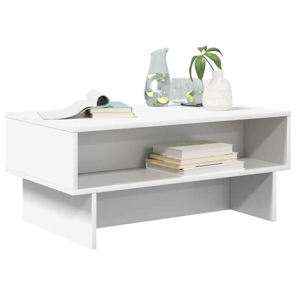 Maison Exclusive - Låg bord Vit 80 x 46 x 35 cm Ingenjörsträ Vit