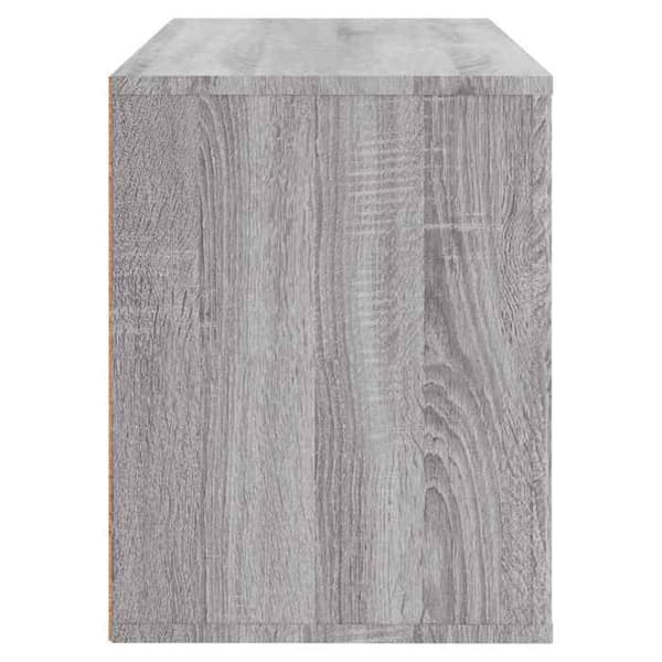 Skoark - EKSKLUSIV HUS - Sonoma grå - 80x35x45 cm - Ingeniørtræ - 2 rum + skuffe Sonoma grå
