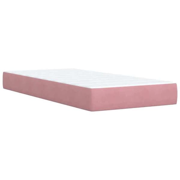 Maison Exclusive - Boxspring-sänky vaaleanpunaisella patjalla 90 x 190 cm Sametti