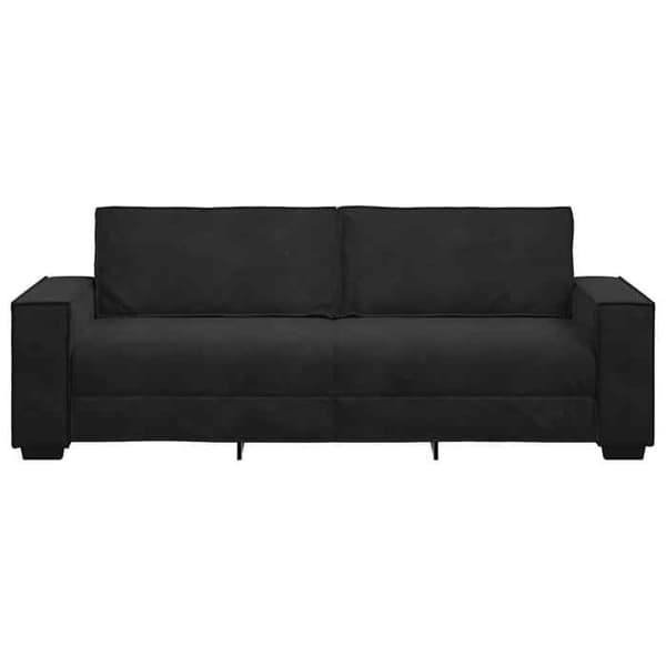 Maison Exclusive - Soffa 3-sits Svart 220x78x84 cm Sammet