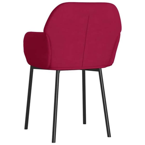 Maison Exclusive - Matstolar set om 2 Röd vinröd Sammet