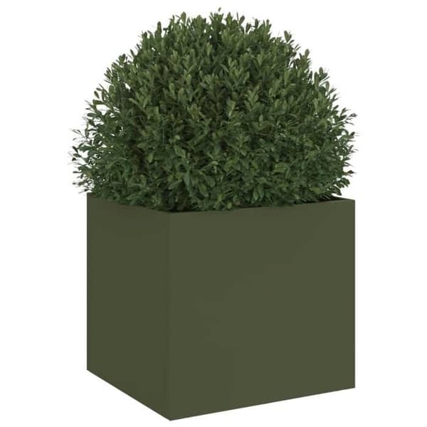 Maison Exclusive - Olivgrön kruka 32x30x29 cm stål
