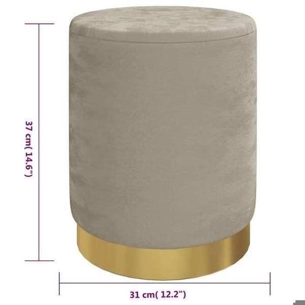 Maison Exclusive - Rund förvaringspall Mörkgrå Sammet 31 x 37 cm Mörkgrå