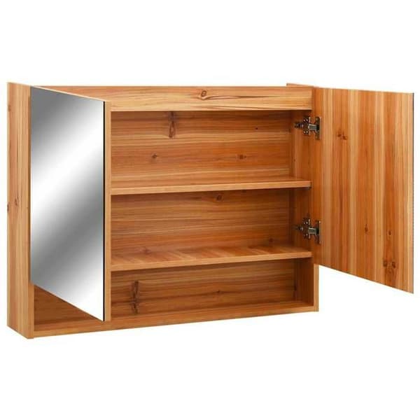 Maison Exclusive - LED spejlskab til badeværelse Eg 80x15x60 cm MDF