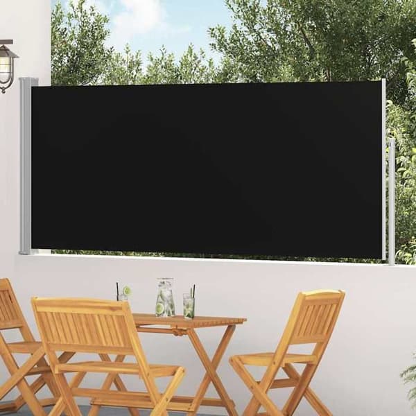 Maison Exclusive - Fällbart sidotak 117x314 cm Svart
