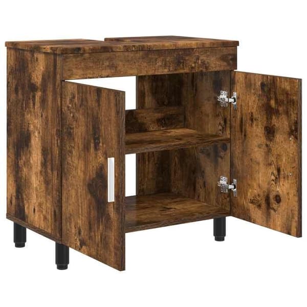Maison Exclusive - Badeværelsesvaskeskab Røget eg 60 x 35 x 60 cm