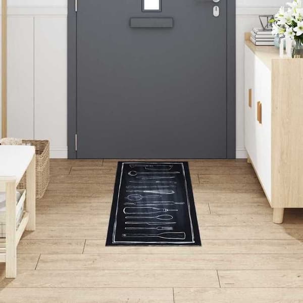 Maison Exclusive - Køkkenteppet Sort 150 x 45 cm Velour
