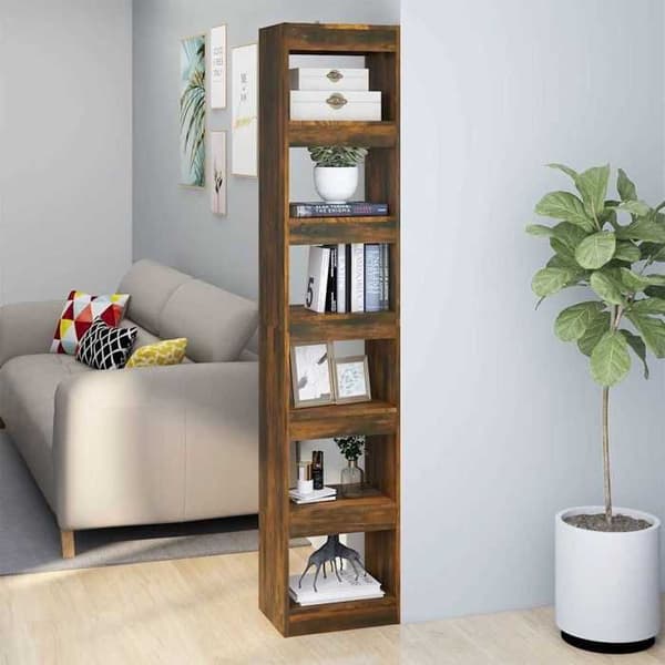 Maison Exclusive - Bibliotek/Rumseparator Røget eg 40x30x198 cm