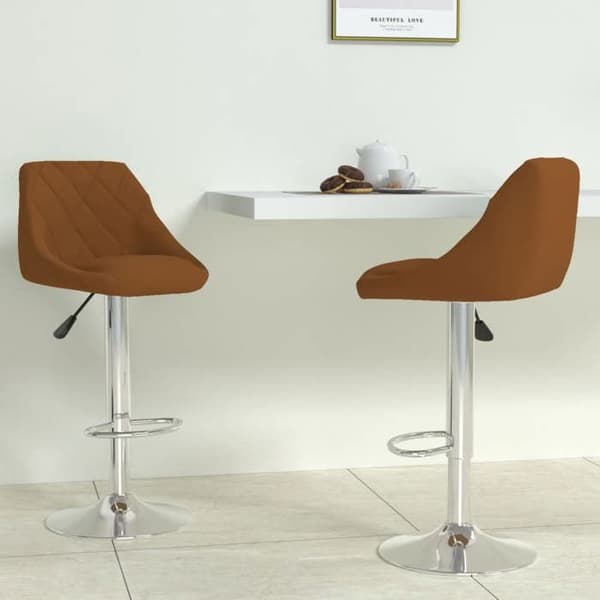 Maison Exclusive - Barstolar set om 2 brun sammet