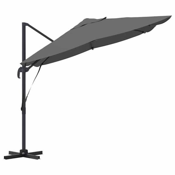 Maison Exclusive - Parasol 351 x 250 x 260 cm Polyester ja Alumiini Antrasiitti