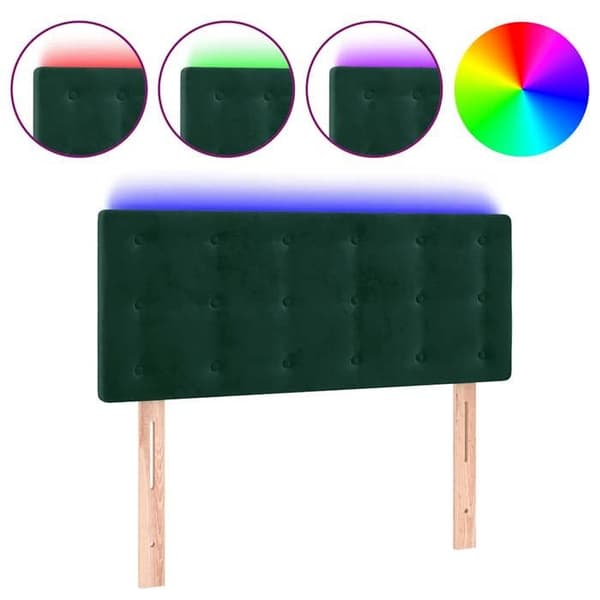 Maison Exclusive - LED-pääty vihreä 90x5x78/88 cm sametti Mörkgrön