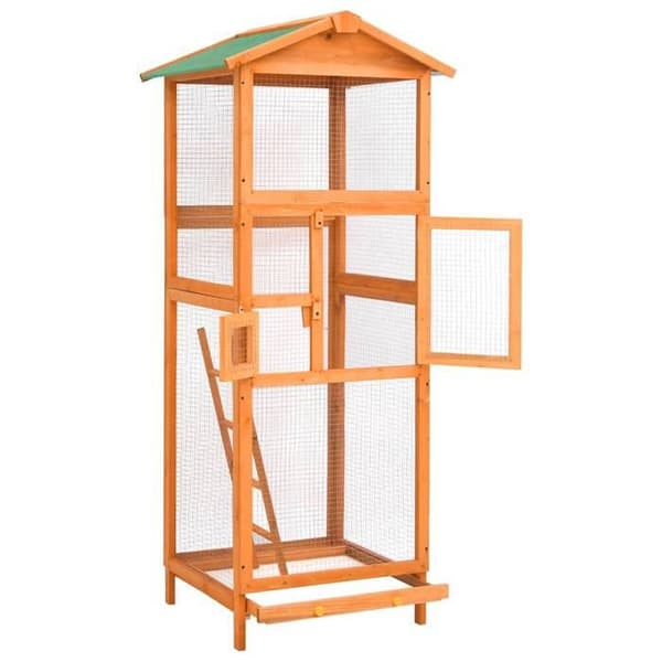 Maison Exclusive - Lintuhäkki 68x62x166 cm massiivipuusta