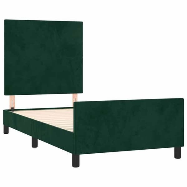 Maison Exclusive - Patja ilman runkoa tummanvihreä 100x200 cm sametti Mörkgrön