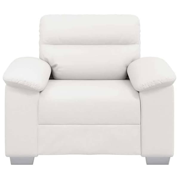 Maison Exclusive - Vit fåtöljsoffa 100x81x84 cm i konstläder