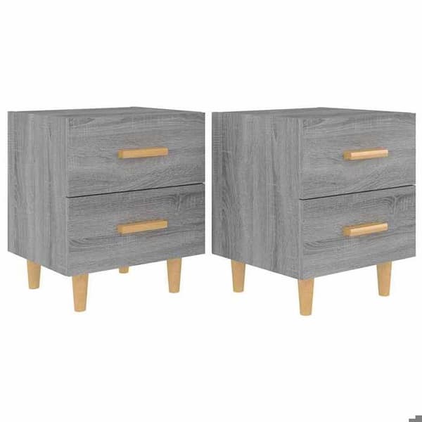 Maison Exclusive - Sängbord 2 st Sonoma grå 40x35x47,5 cm Sonoma grå