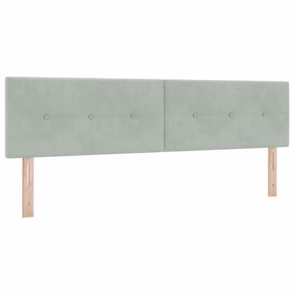 Maison Exclusive - Ljust grått sänggavel 180 cm Sammet Ljusgrått