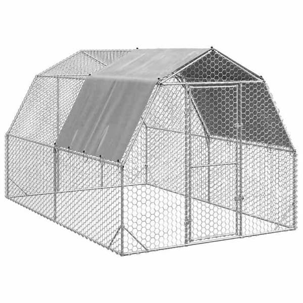 Maison Exclusive - Hönshus med tak 2,5x4x2,25 m galvaniserat stål