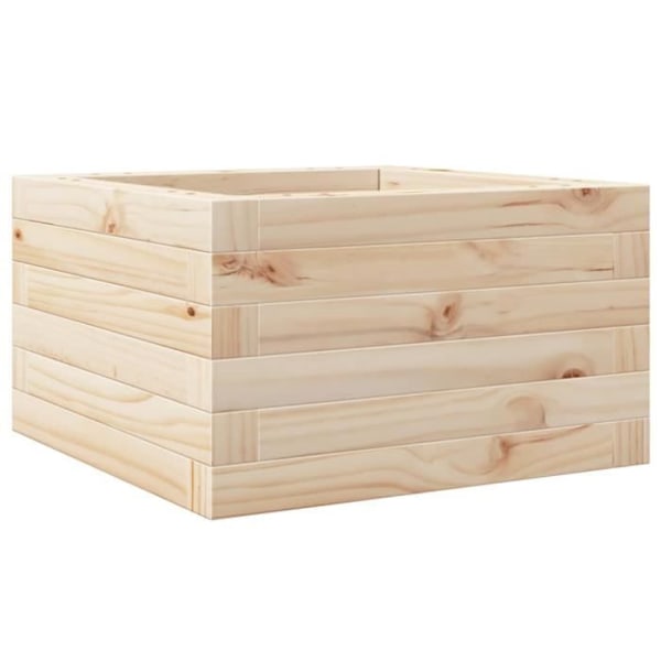 Brun Plantekasse 40x40x23 cm massivt fyrretræ Brun