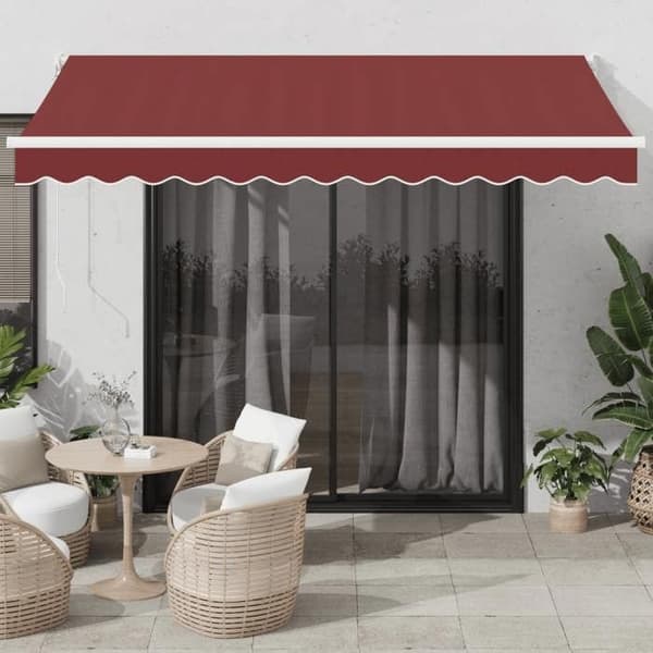 Maison Exclusive - Manuel indtrækbar markise bordeaux 350x250 cm