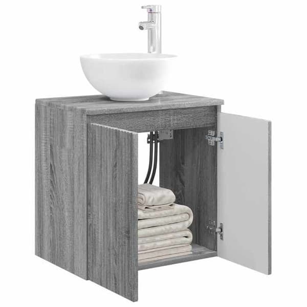 Maison Exclusive - Väggmonterad handfat Vanity Sonoma grå 49,5 x 41 x 64,5 cm