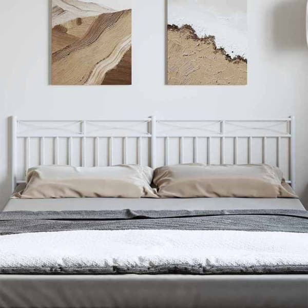 Maison Exclusive - Ersättningssänggavel i vit metall 193 cm