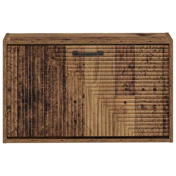 Maison Exclusive - Seinälle asennettava HAARLEM-kengäteline 71 x 17 x 43 cm Vanha puu