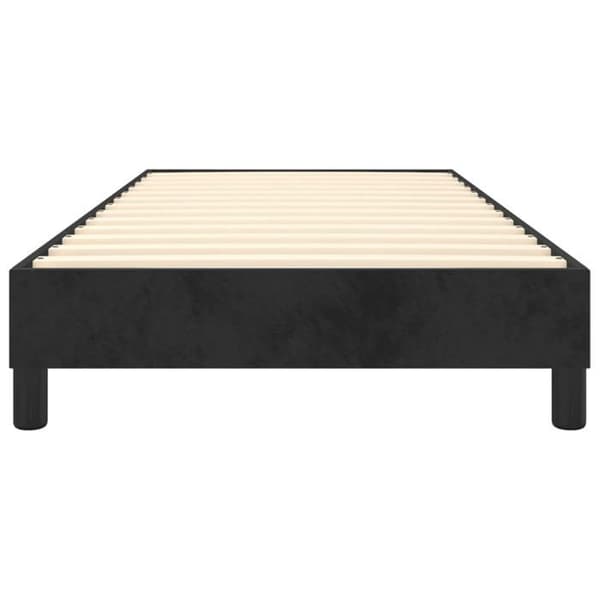 Maison Exclusive - Sengebund med sorte lameller 90x200 cm fløjl svart