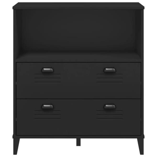 Maison Exclusive - Bibliotek VIKEN sort 80x40x90 cm ingeniørtræ