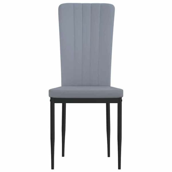 Maison Exclusive - Matstolar set om 2 Ljusgrå Sammet