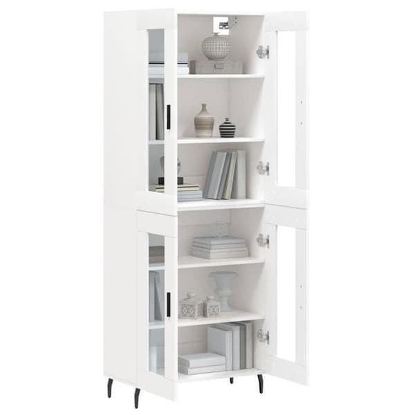 Maison Exclusive - Buffé hög Vit 69,5x34x180 cm Ingenjörsträ