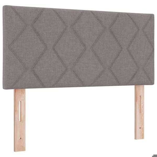 Sengestel med madras - EKSKLUSIV HUS - Boxspring seng - 90x200 cm - Taupe - Justerbar hovedgærde Mol