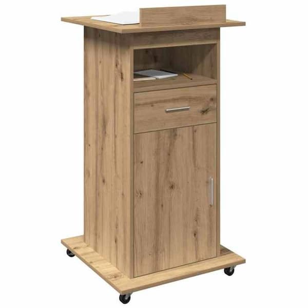 Maison Exclusive - Podium Egetræ håndlavet Ingeniørtræ 55 x 55 x 107 cm