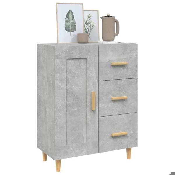 Maison Exclusive - Buffé Grå betong 69,5x34x90 cm Ingenjörsträ