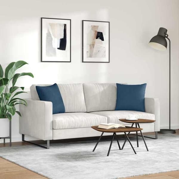 Soffkuddar - EXKLUSIVT HEM - 2 stycken - Enfärgad blå - 45 x 45 cm - Dragkedjefodral Blå