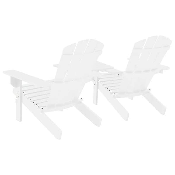 Maison Exclusive - Adirondack trädgårdsstolar med bord av vit gran