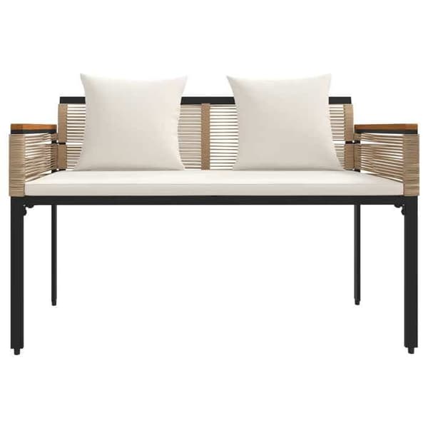 Maison Exclusive - Utomhusbänk 2-sits 117 x 54 x 74.5 cm polyrotin