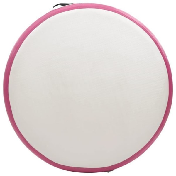 Uppblåsbar gymnastikmatta med pump 100x100x10cm PVC Rosa [cm] Rosa