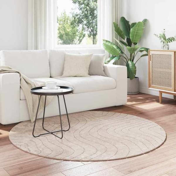 Maison Exclusive - Inomhus- och utomhusmatta PALMERAS Beige Ø 120 CM