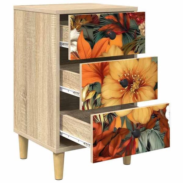 Maison Exclusive - Natbord GENNEP 2 stk Eg Sonoma 36 x 33 x 60 cm