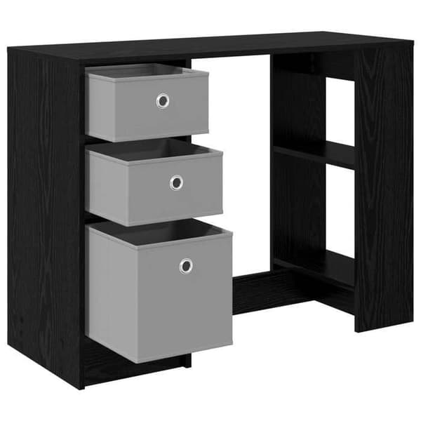 Maison Exclusive - Kontor Ek svart 100 x 40 x 75 cm Ingenjörsträ