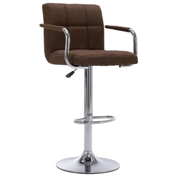 Barstol - EKSKLUSIV HUS - Standardmodel - Brun - Stof (bomuld/polyester) - Højdejusterbar & 360° rotation brun