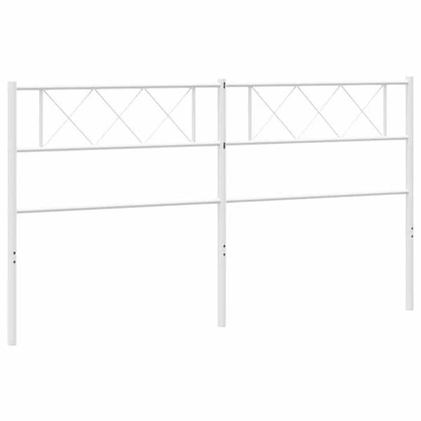 Maison Exclusive - Erstatnings hovedgærde metal hvid 200 cm