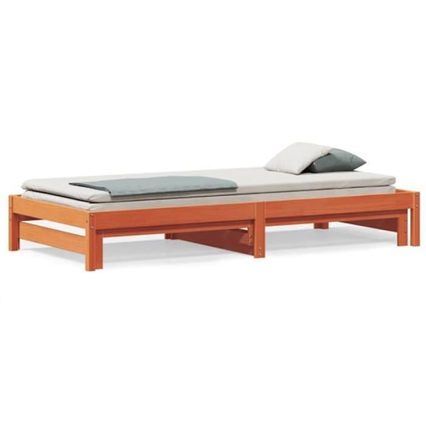 Daybed og trilleseng uden brun voksmadras 90x200 cm30 [cm] Brun