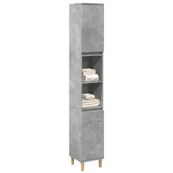 Maison Exclusive - Betoni harmaa kylpyhuonekaappi 30x30x190 cm