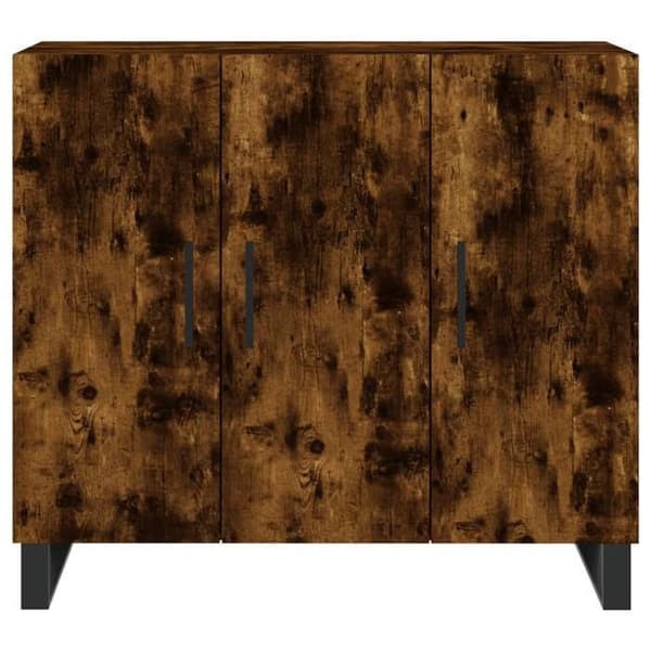 Maison Exclusive - Buffet i røgfyldt eg 90x34x80 cm ingeniørtræ